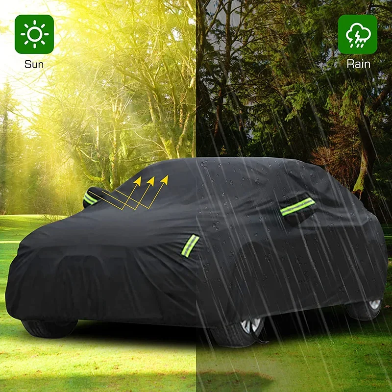 

Car S-XXL Cover Sedan Full Covers with Reflective Strip Sunscreen Protection Dustproof&Waterproof UV Scratch-Resistant Universal