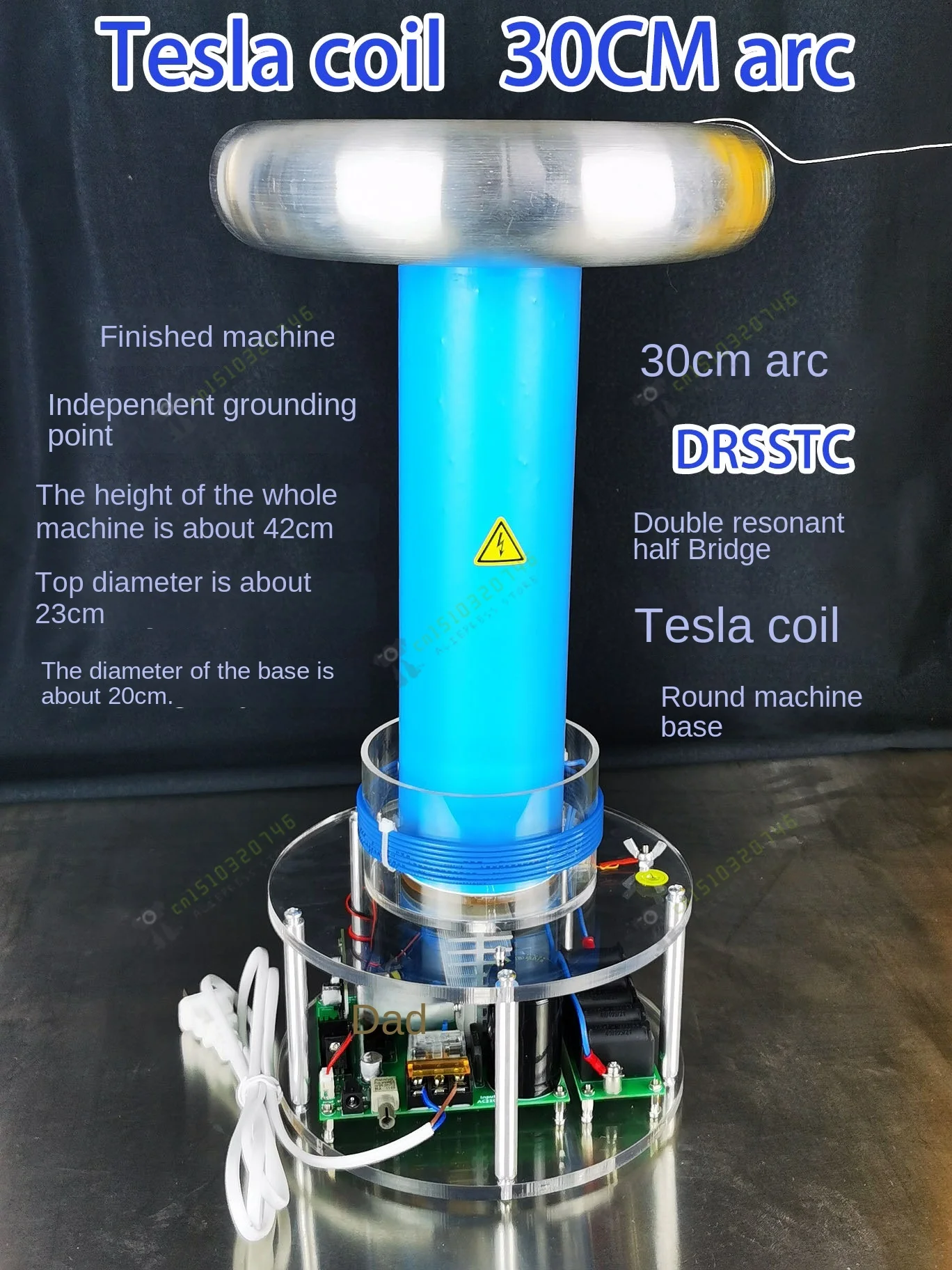 

Tesla Coil Music Solid State Tesla Coil DRSSTC Artificial Lightning Storm Maker Finished Product