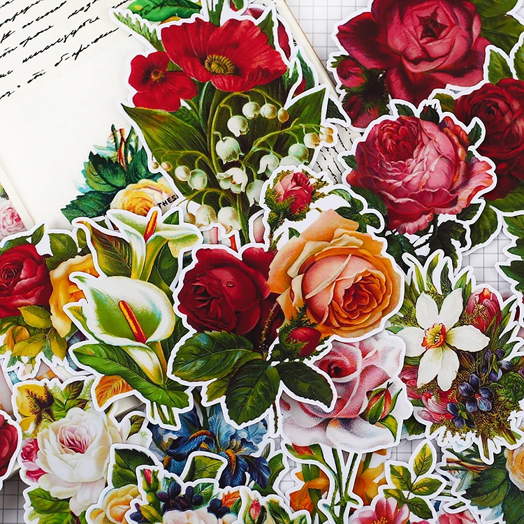 Vintage Victoria Rose naklejki papierowe rękodzieło i naklejki do scrapbookingu książka dekoracyjna naklejka DIY artykuły papiernicze