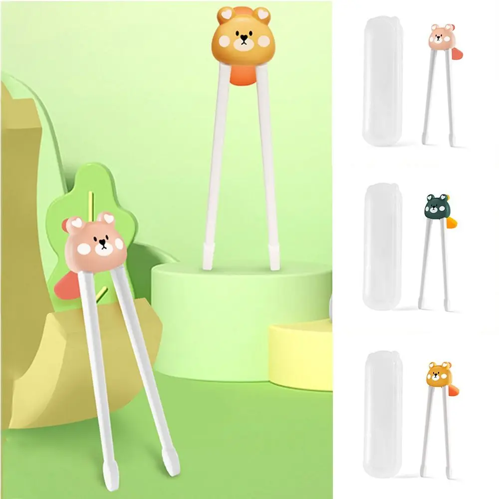 

Cute Bear Portable Chopsticks Baby Learning Training Chopsticks For Kids Children Chopstick Learner Gifts Kitchen Tableware