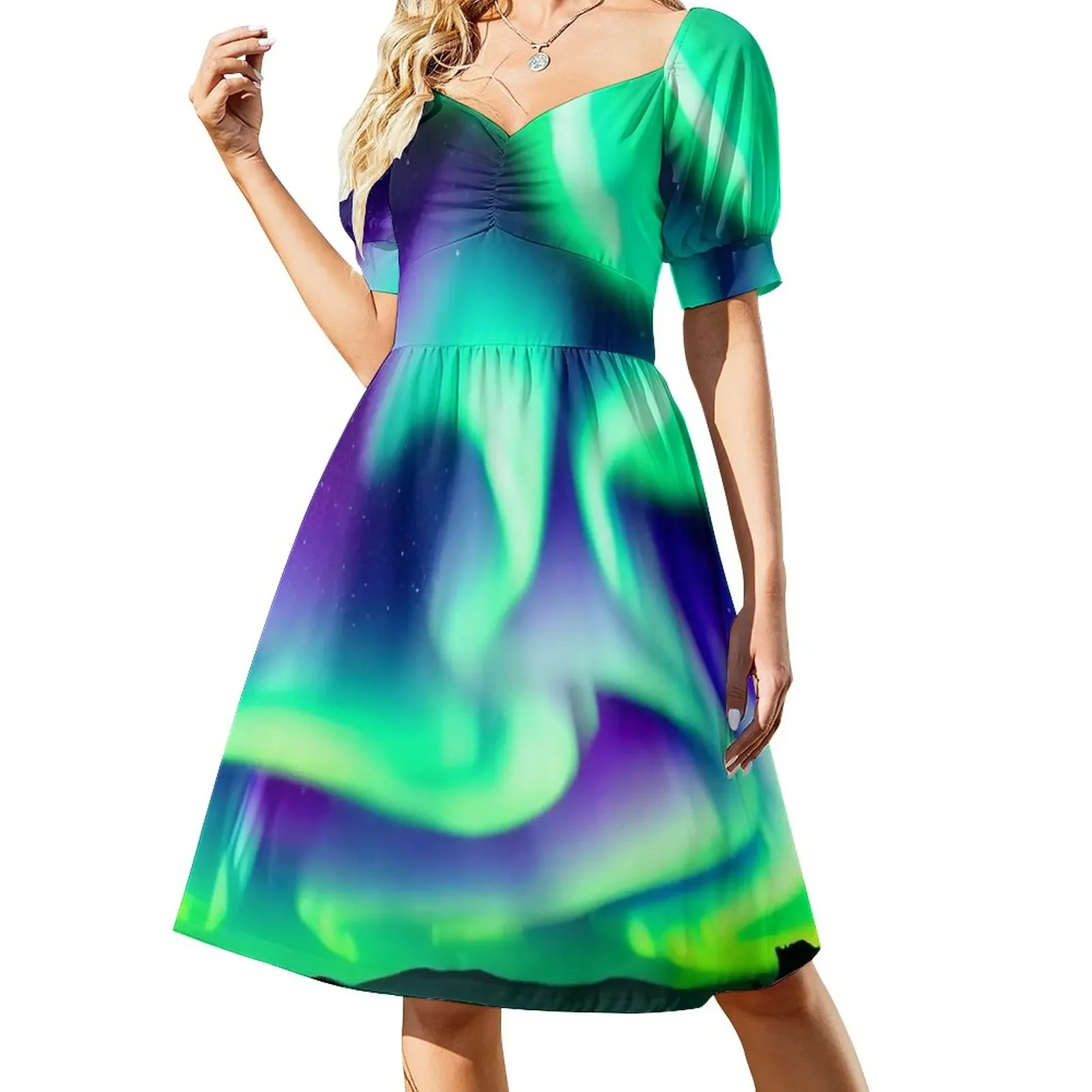 

Flashy Aurora Borealis Sleeveless Dress Dress women elegant women's sets Women's long dress