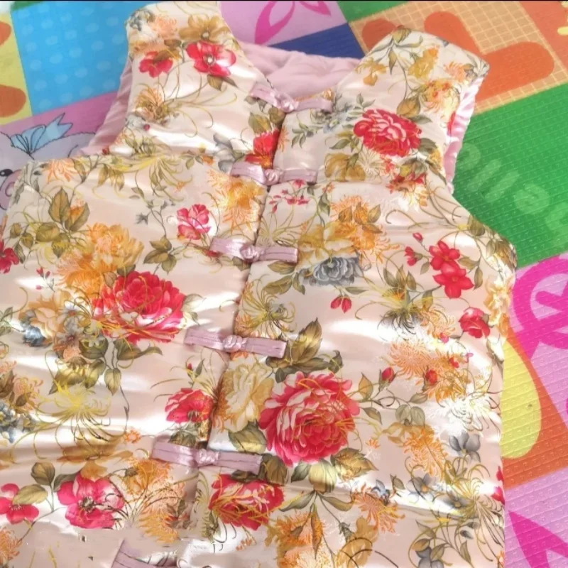 Сексуальный милый комбинезон с цветочным принтом, шелковистый на ощупь комбинезон, утепленный пышный теплый ABDL, топ на бретельках, трусы, боди для мужчин и женщин