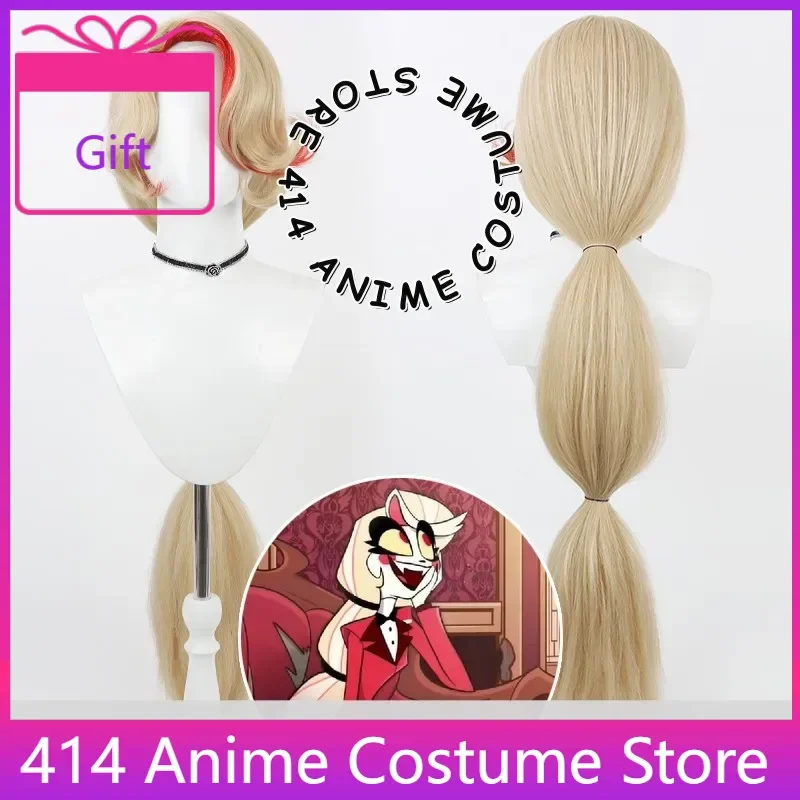 

Charlie Morningstar Cosplay Wig Anime Hazdin Kotel Cornrows Characters Party Wigs Role Play Costume Prop Synthetic Hair Headwear