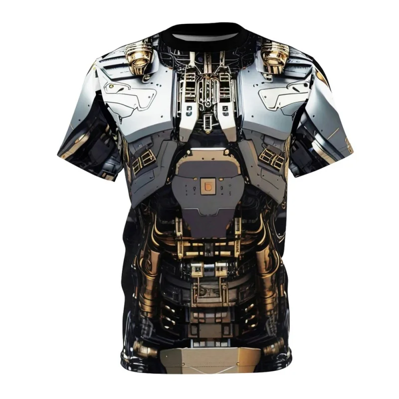 Mechanical Armor Pattern T Shirt For Men Retro Armor 3D Printed Tees Summer Casual Short Sleeve O-Neck Tops Oversized T-Shirts