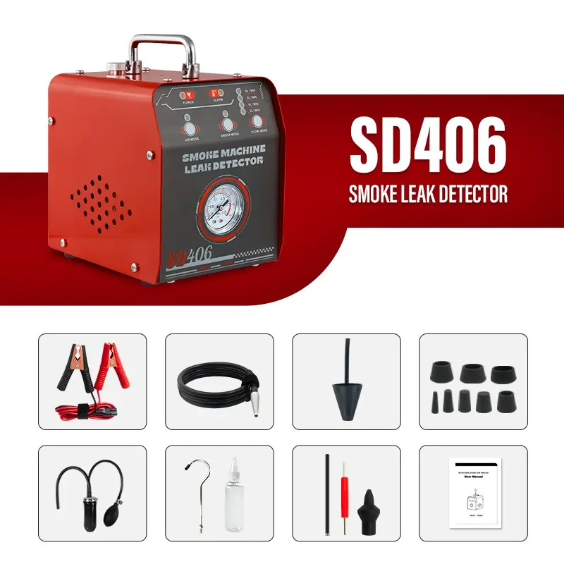 Automobil-Rauchmaschine Leckdetektor 12V Dual-Mode Auto-Rohr-Lecktester mit Druckmesser & Einstellbarkeit – Detail 9