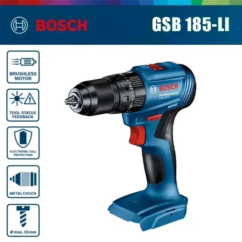 Bosch GSB 185-LI 18V Brushless Cordless Impact Drill 1900RPM Multifunctional Electric Screwdriver Power Tools (Without Battery) view 4