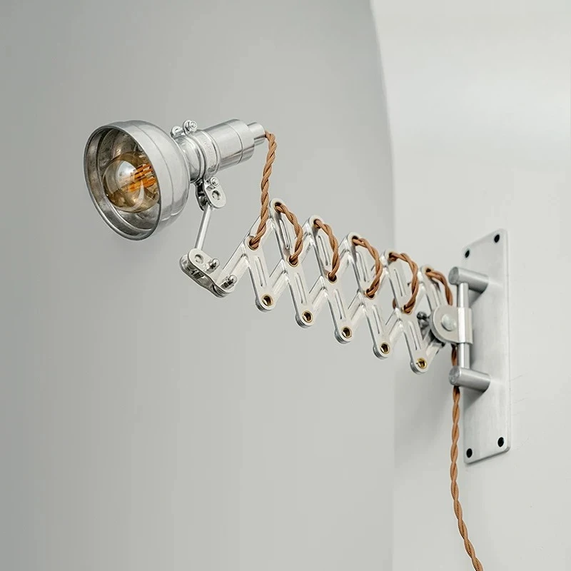 Retro Cast Aluminum Folding Wall Lamp Industrial Wind Multi-angle Adjustment Living Room Atmosphere Light