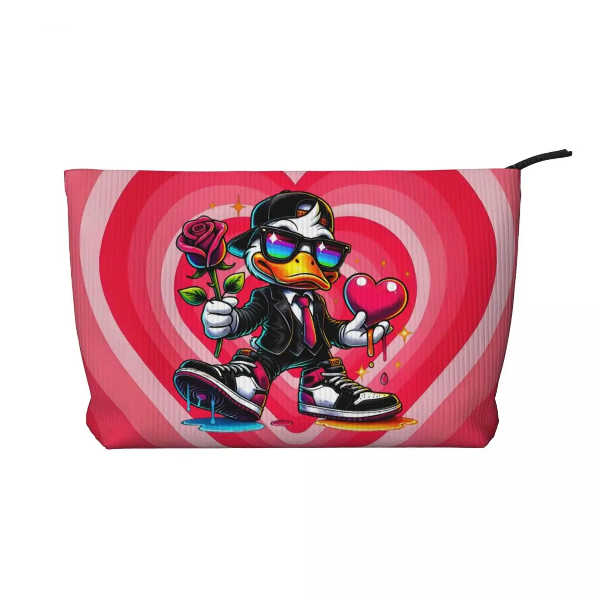 

Custom Daffy Duck Funny Cosmetic Bag Women Fashion Large Capacity Cartoon Cute Anime Makeup Case Beauty Storage Toiletry Bags