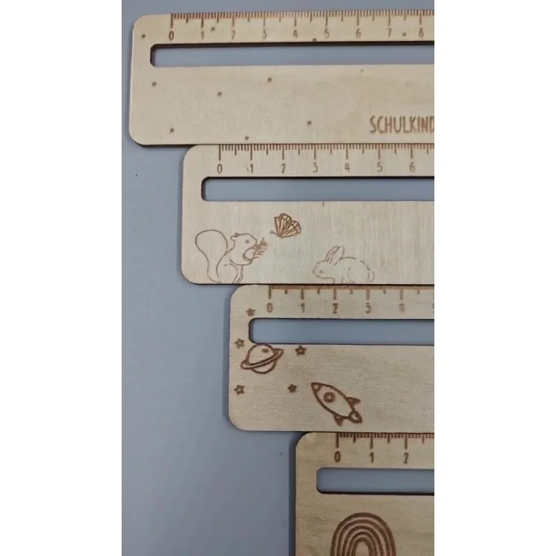 Student Wooden Hollow Ruler Children'S Stationery Measuring Tool School Stationery Gift Reading Strips Drawing Ruler