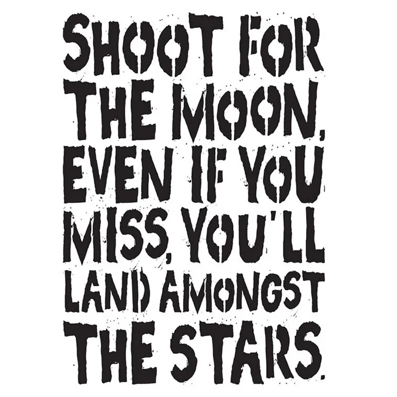 2022 New Retro English Words Shoot For The Moon Clear Stamps For Making Paper Greeting Card Scrapbooking No Metal Cutting Dies