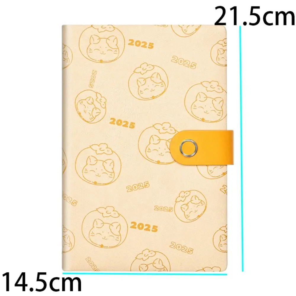 A5 Блокнот-планировщик на 2025 год, кошка, 128 страниц, журнал на 2025 год, портативный креативный блокнот на 365 дней, повышающая продуктивность