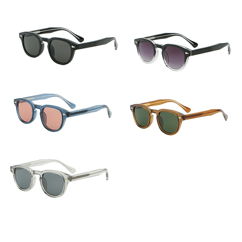 CATERSIDE Retro Runde Herren-Sonnenbrille Punk Propionsäure Pin-Bügel Luxus-Sonnenbrille Damen Sport Freizeit Party Eyewear UV400 – Detail 5