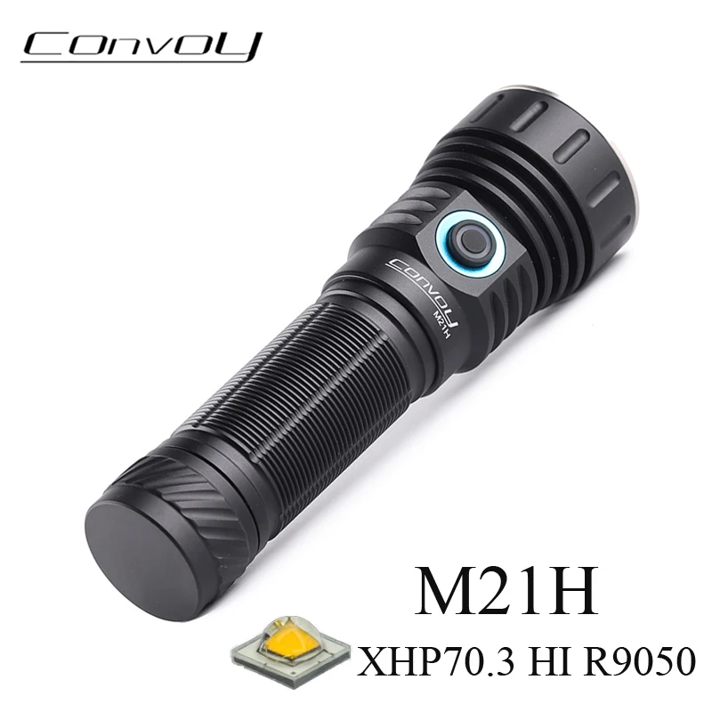 

Convoy M21H Flashlight with XHP70.3 HI R9050 Led TIR Lantern High Powerful Type-c Charging Port Rechargeable Camping Light