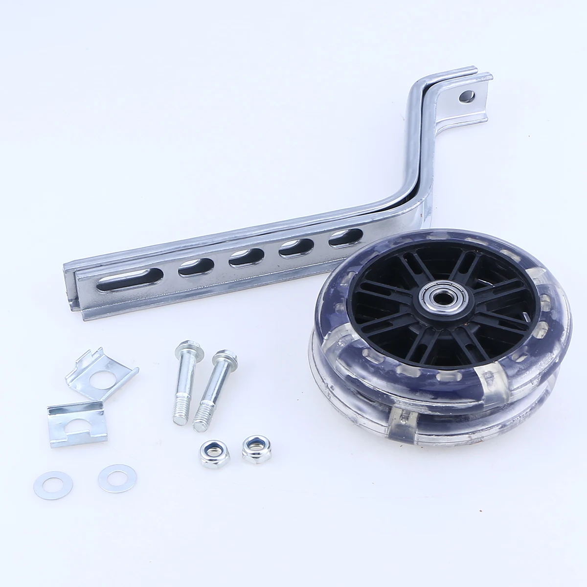 

Kids Bike Training Wheels Red Mute Flash Auxiliary Wheel Uv Resistant Sturdy Adjustable Balance Support for Children Cycling