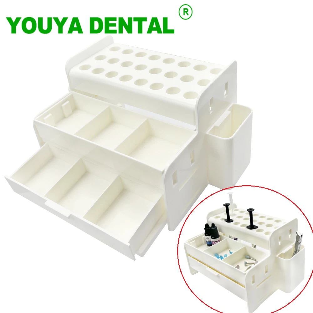 

Dental Syringe Acrylic Organizer Composite Resin Holder Dentistry Material Storage Box Applicator Dispenser Case Dentist Tools