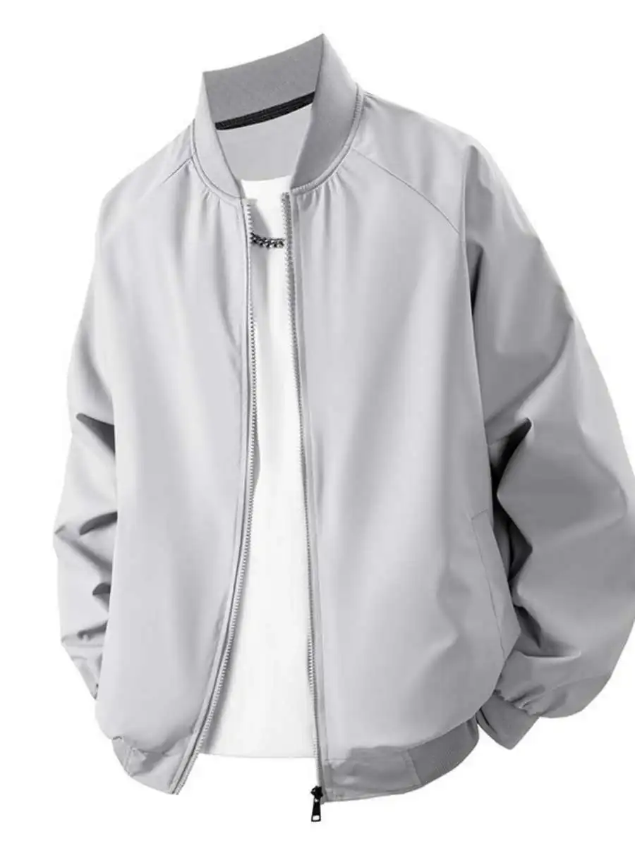 

Casual Men's Baseball Jaet Pilot Coat American Sle Spring Autumn Men's Wear Polyester Fiber Mixed Fabric Sport Sle