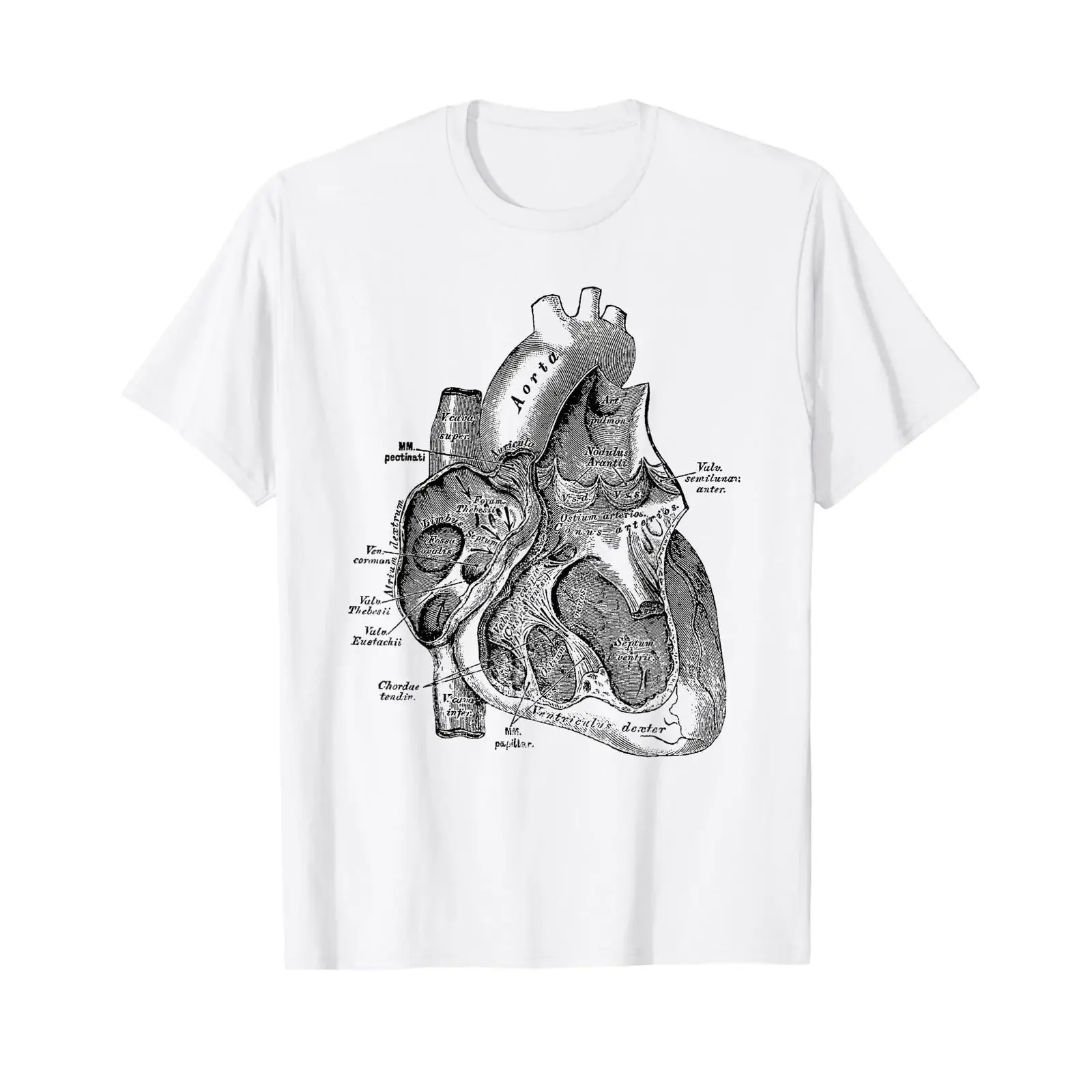 Right Chamber of The Human Heart Anatomy T Shirt vintage Washed designer clothes Stretched Casual Versatile Comfortable