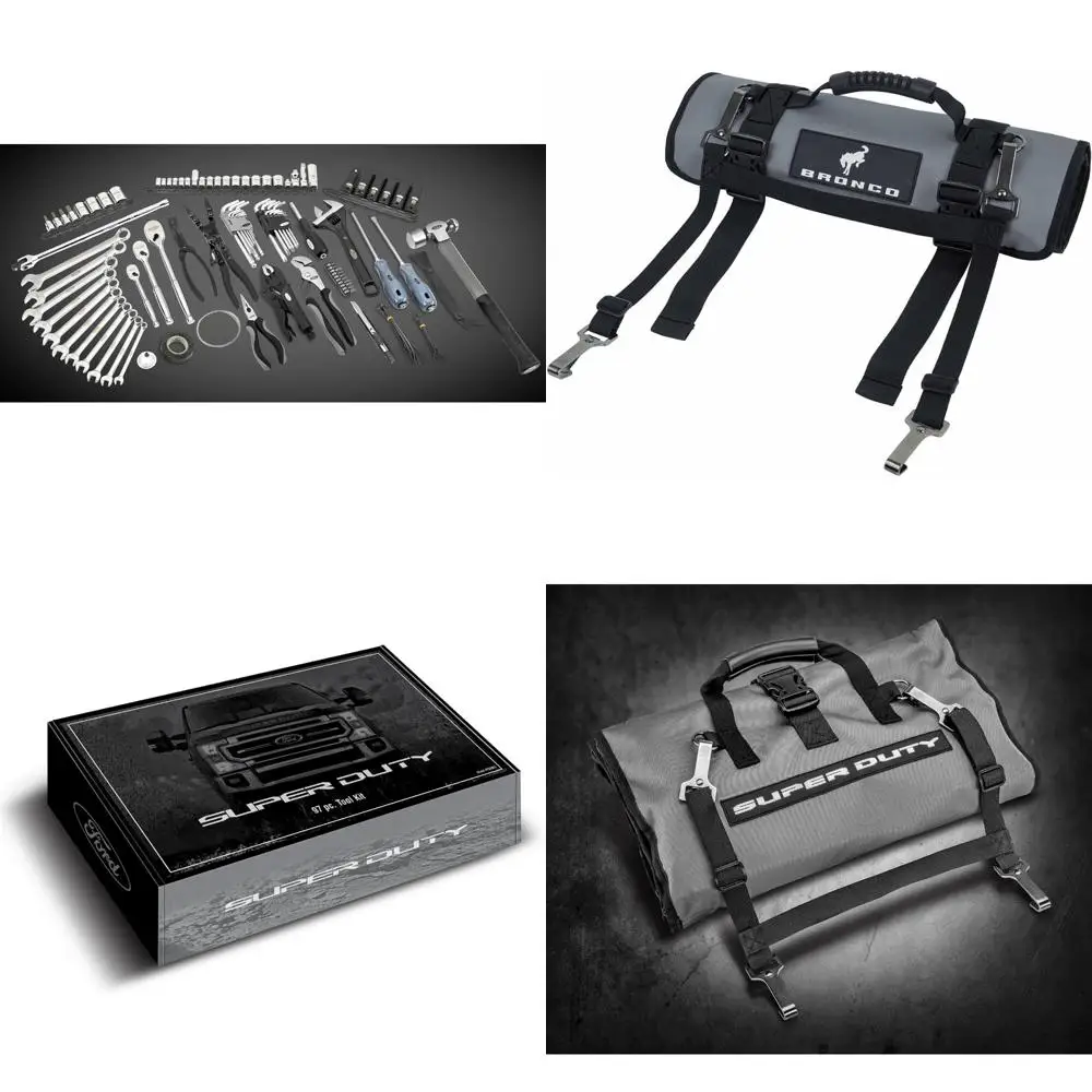 

Super Duty Truck Specific Tri-Fold Tool Kit - 97 Piece Set for Ford Super Duty Vehicle Maintenance and Repair