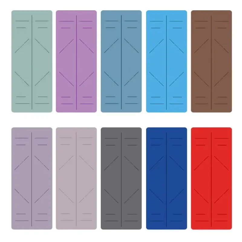 Custom Printed 1/4 Thick Green PU Yoga Mat with Non-Slip Feature Natural Rubber Pilates Mat with Logo Exercise Equipment - Image 6