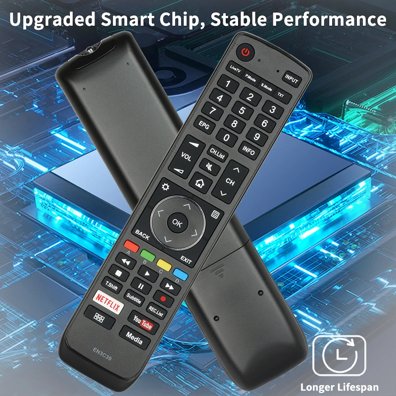 For EN3C39 Hisense-TV-Remote-Control-Replacement With Netflix YouTube Buttons, For Hisense TV 50N7 50P7 55N7 55P7 65N7 65N8 65N9