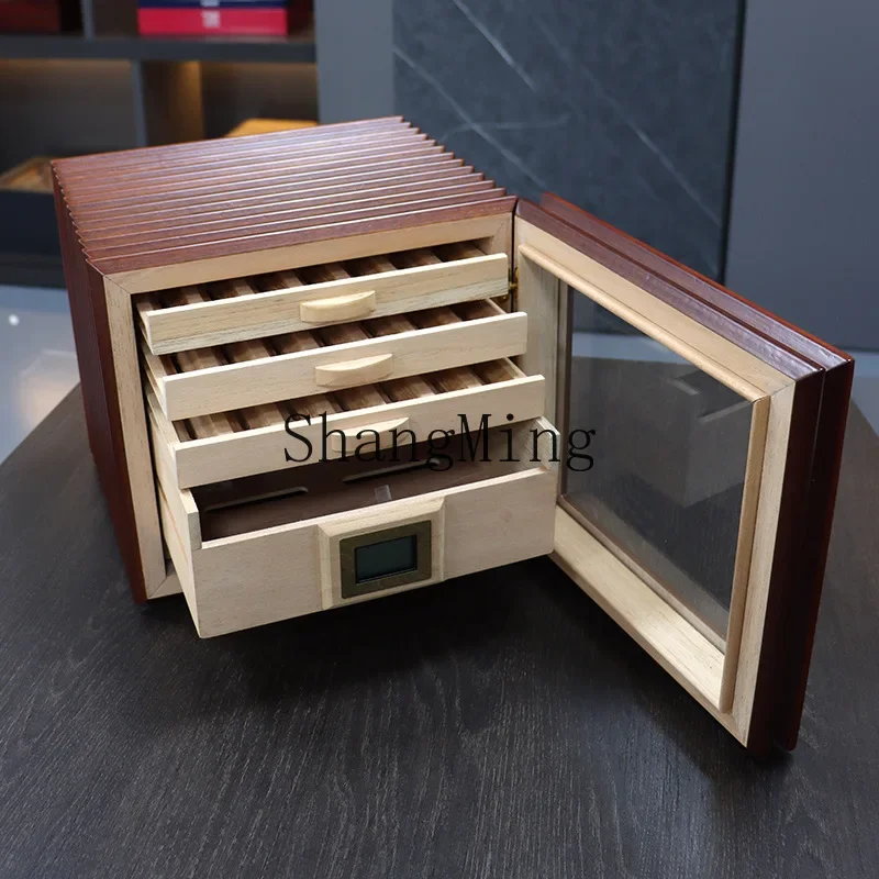 

CL solid wood cedar wood supported cigar moisturizer can be used for cigars