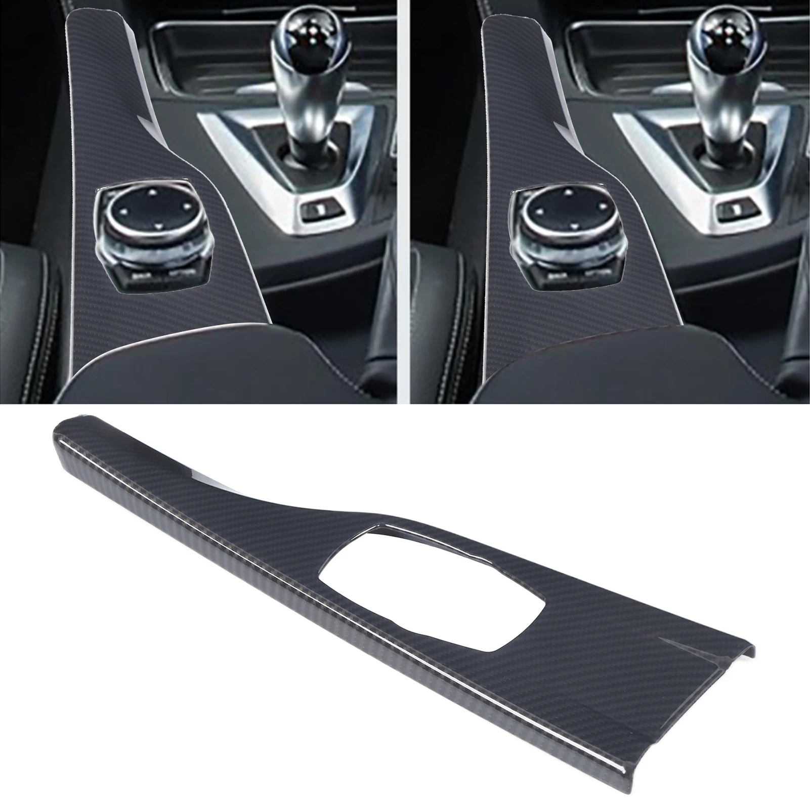 Car Multimedia Button Protector Carbon   Central Control Multimedia Button Panel Firm for Auto Modification