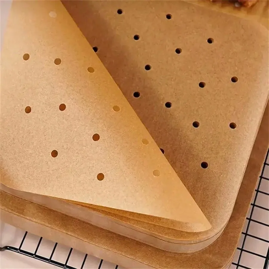Kitchen Bakeware Papers Air Fryer Paper Disposable Steamer Liners Baking Non-Stick Steaming Mat Oil-absorbing Paper
