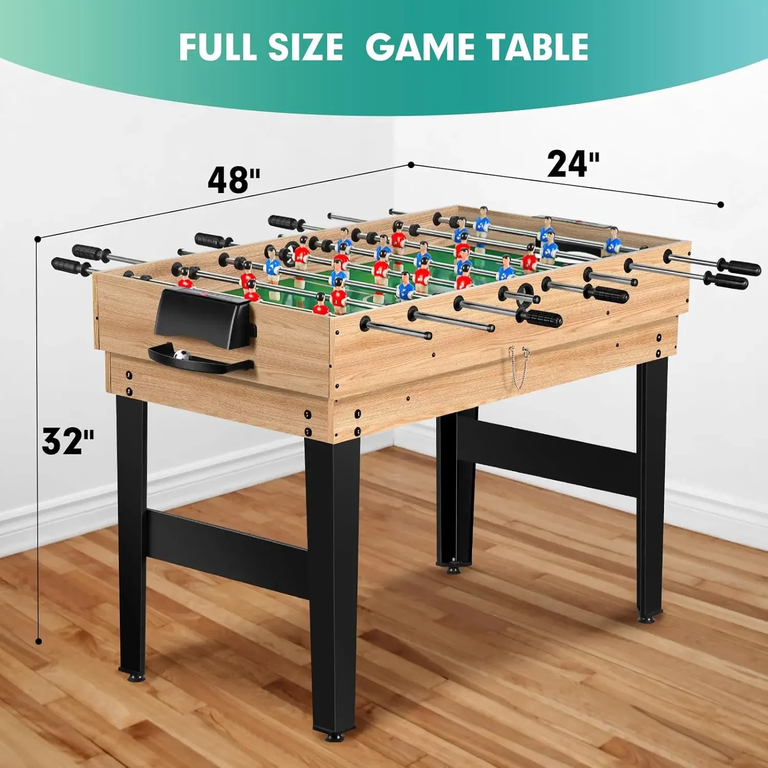 Mesa de juego 12 en 1 - Juego combinado de 48", piscina de hockey de aire de futbolín de ping pong - Juegos de arcada deportiva