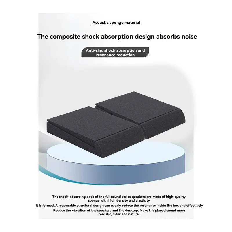 Y45A-スタジオモニター用フォームパッドスピーカー分離クッションスピーカースタンドとピアノルーム用の消音