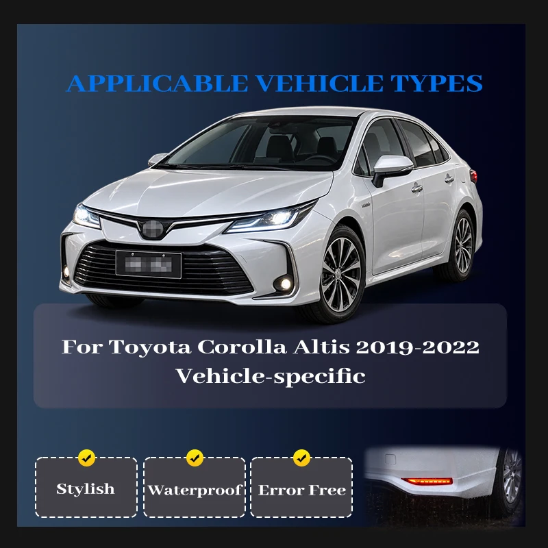 LED Rear Bumper Reflector Brake Tail Lights W/Sequential Turn Signal lights Rear Fog Lighting For Toyota Corolla Altis 2019-2022