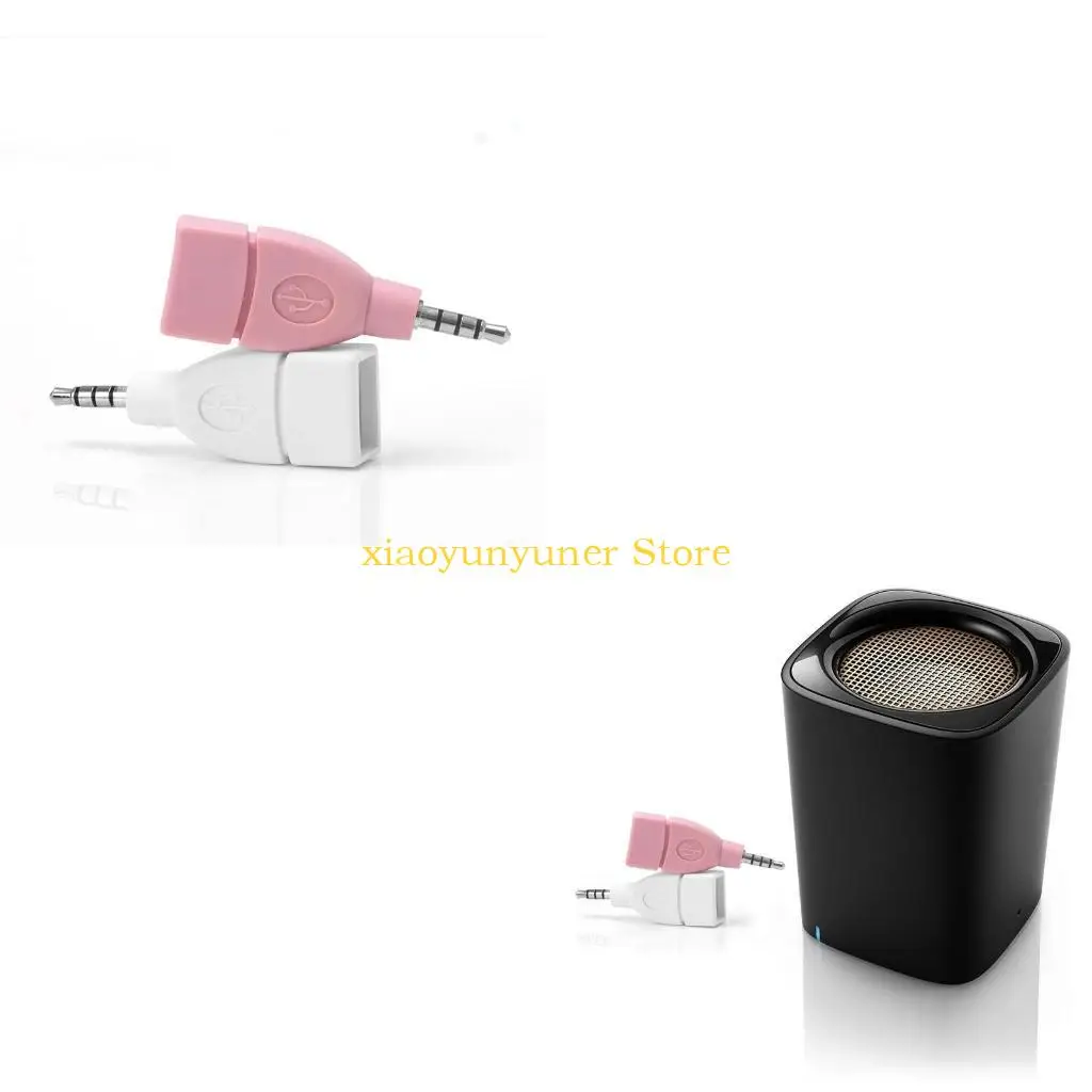 P9JB Car To Usb Converter Adapter USB 2.0 Female To 3.5mm Male AUX Audio Car Plug Jack USB Audio Adapter Random Color