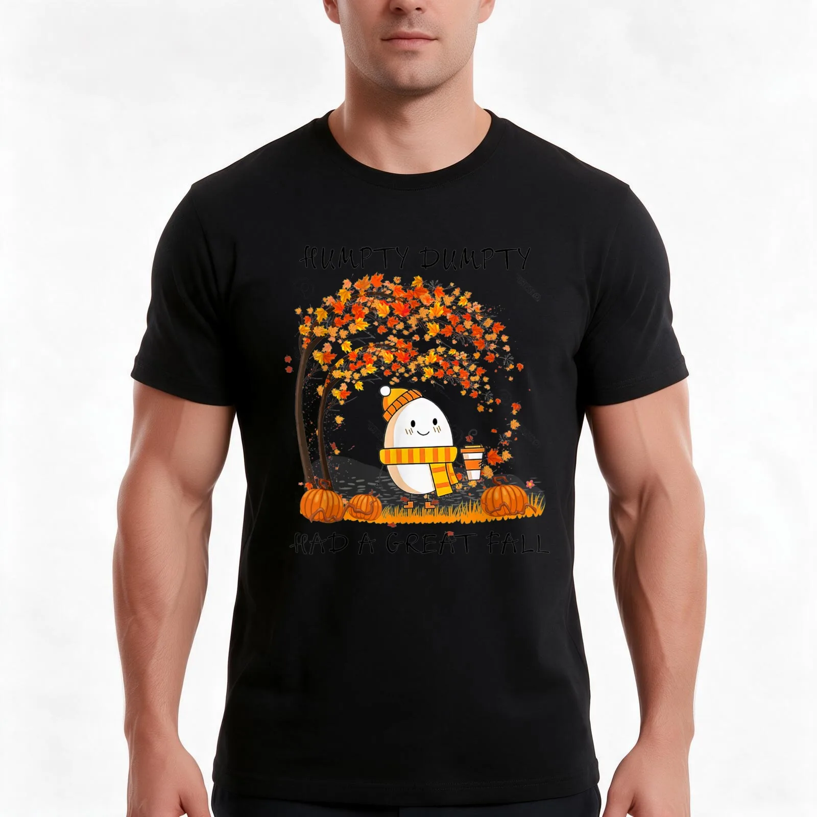 Humpty Dumpty Had A Great Fall T-Shirt, Summer Casual Cotton Tee, Oversized Streetwear Tops, Vintage Graphic Print, 100% Cotton