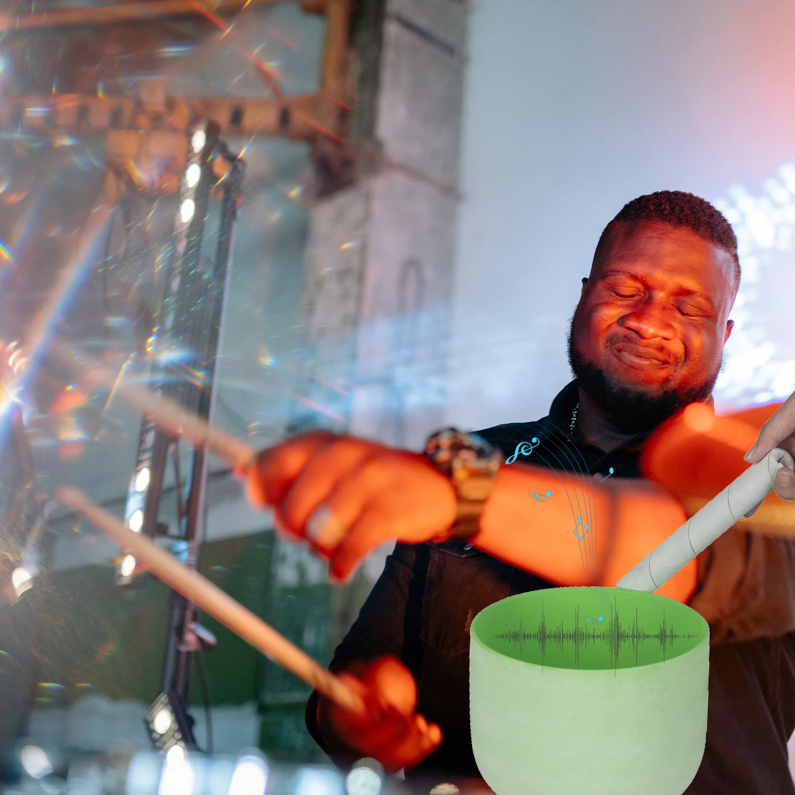 

1Set Buddha Sound Bowl Stick Rubber Ring Set Sturdy Durable Singing Bowl Mallet Meditation Accessories Buddhism Tools