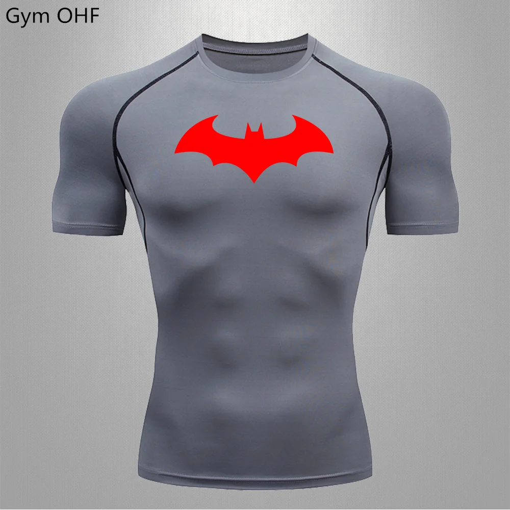 Compression Shirt Man Quick Dry Gym Running T-Shirt Tight MMA Rashgard Mens Clothing Superhero Bodybuilding Sport T-Shirt Men