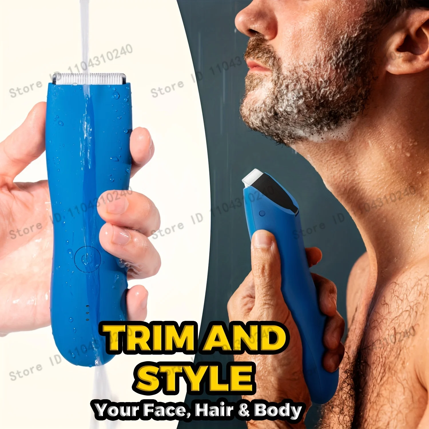 Professioneller Körperhaarschneider, Leistengegend- und Körper-Manscape-Trimmer für Männer, elektrischer Ball-Rasierer-Groomer, Schampflege-Clipper für Männer R – Detail 4
