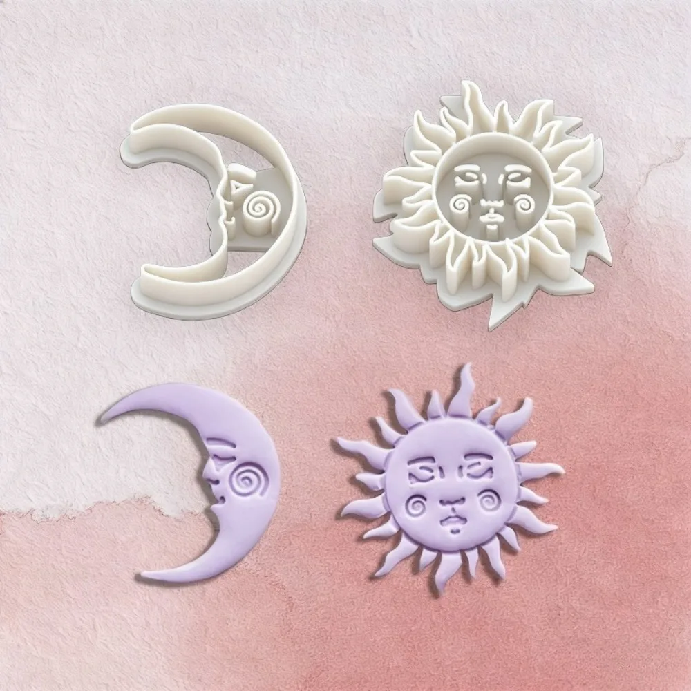 2Pcs Sun & Moon PolymerClay Cutting Tools, Celestial Molds for  Handmade Pendants & Crafts DIY Earrings & Jewelry