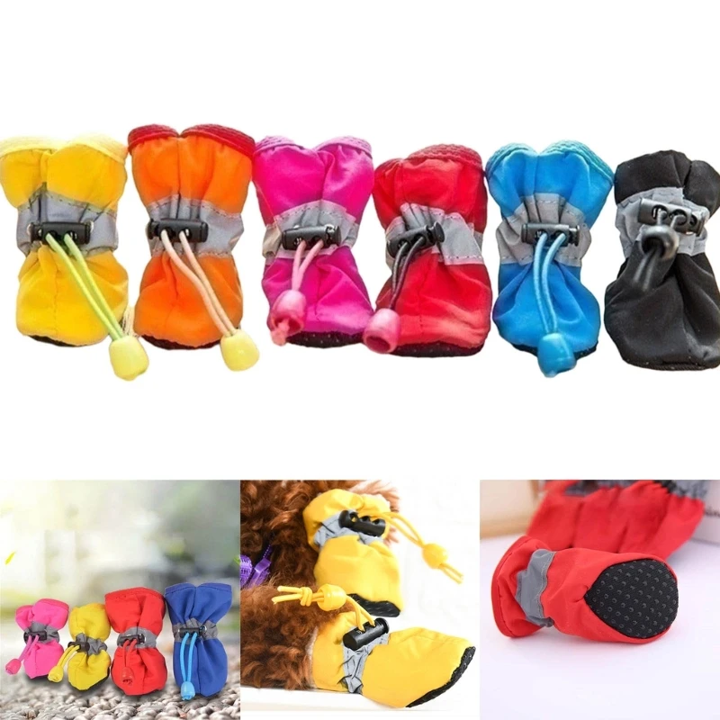 Dog Shoes Waterproof Outdoor Anti Slip Booties Puppy Cat Shoes for Daily Walking