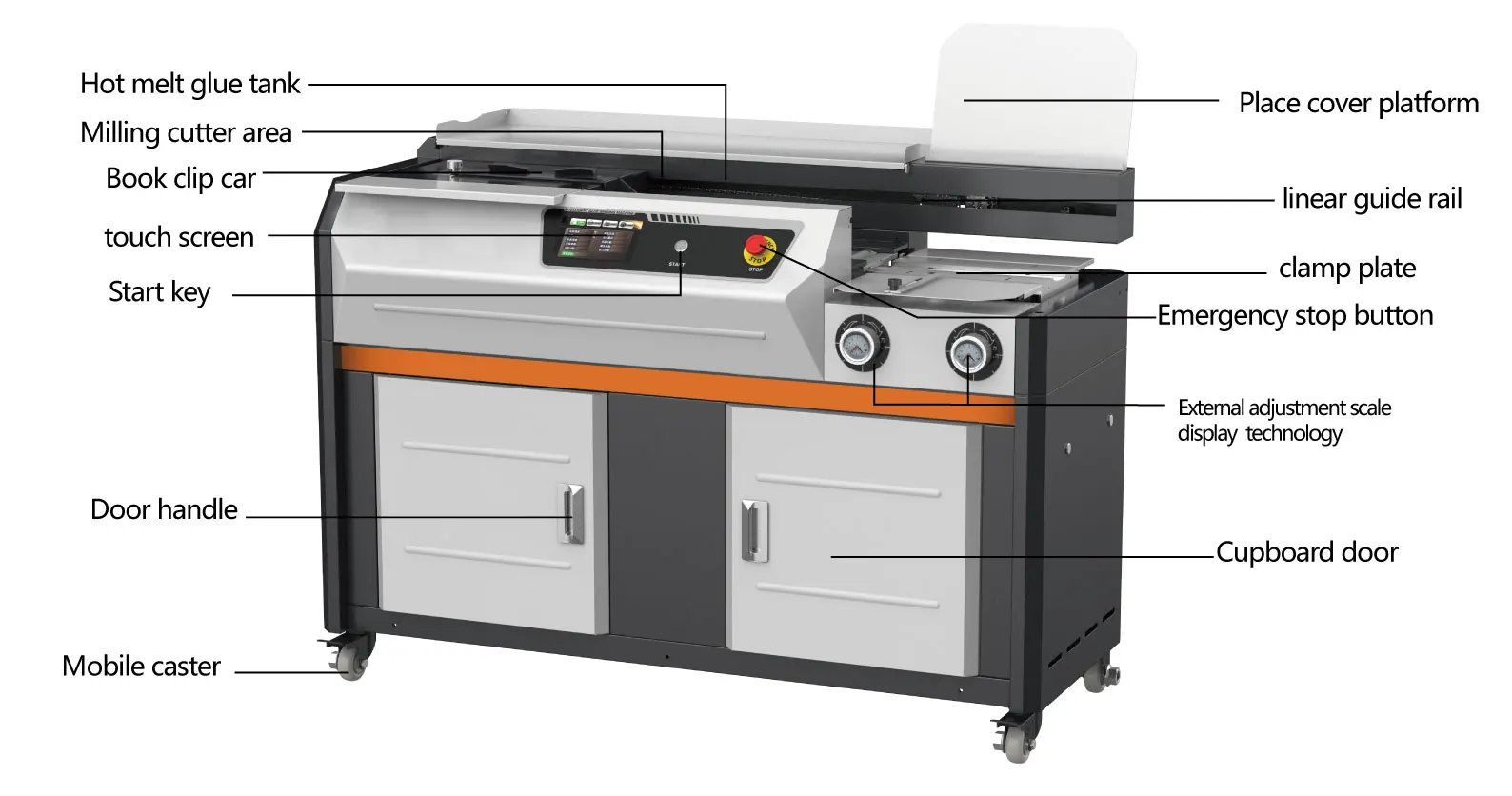 C50 Mew Design A4 Glue Binder Perfect Binding Machine High Speed Book Binding Machine Hot Melt Binder with CE