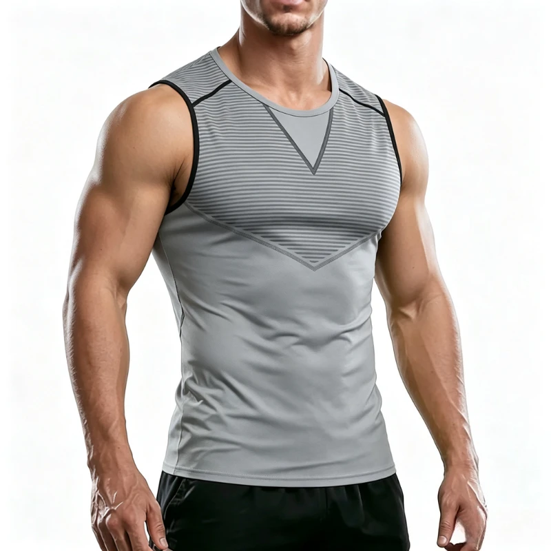 Comprehensive Training Sleeveless T Shirts Men Fashion Fitness Gradient Vest High Elasticity Sweat Absorbing Quick Dry Tank Top