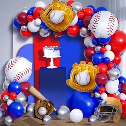 132PCS Baseball-themed Balloon Garland Arch Kit Birthday Baseball Player Party Champion Anniversary Party Decorations