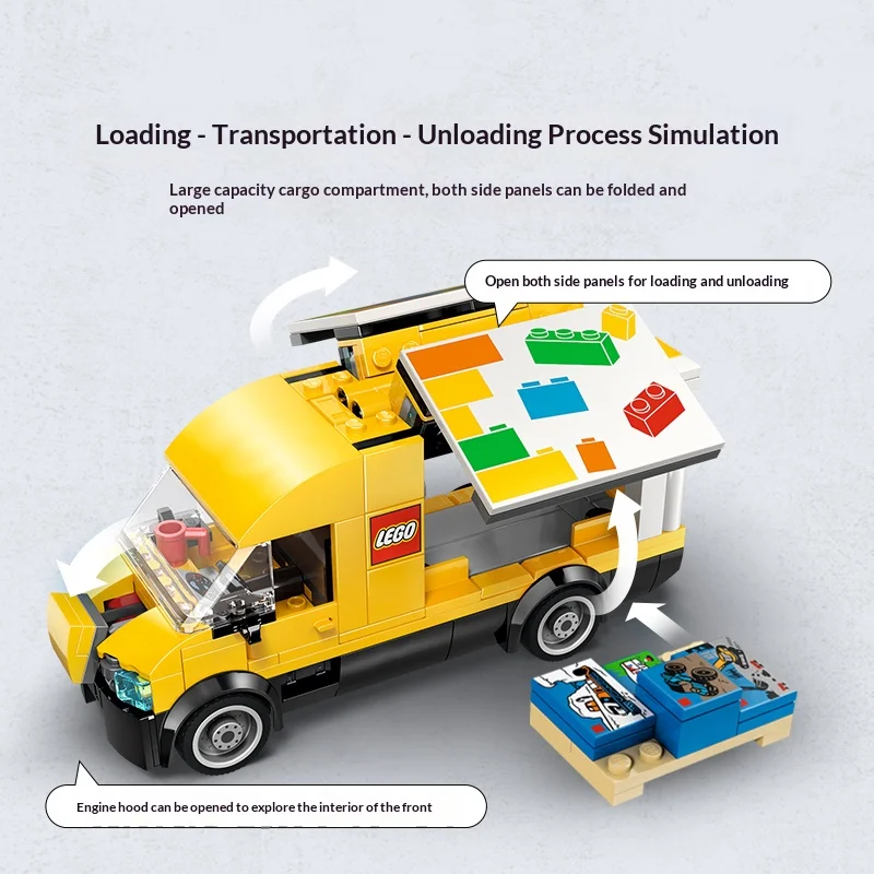 Lego City Serie 60500 Lego ®   Furgoneta de transporte, niños y niñas, juguetes de bloques de construcción para niños, regalos