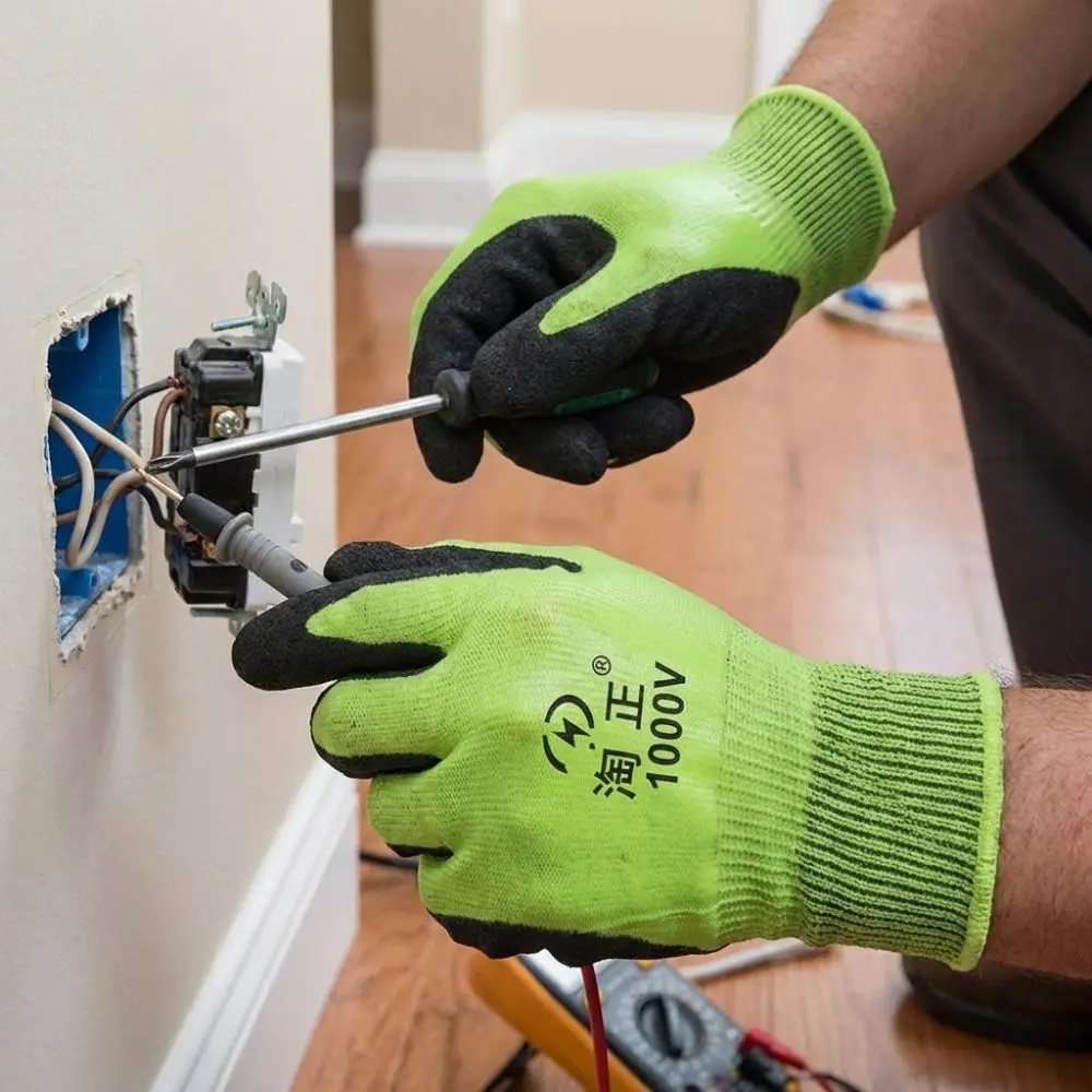 

Withstanding Voltage 1000 V Electrician Insulating Gloves High Elasticity Anti Slip Safety Protective Gloves Anti-shock
