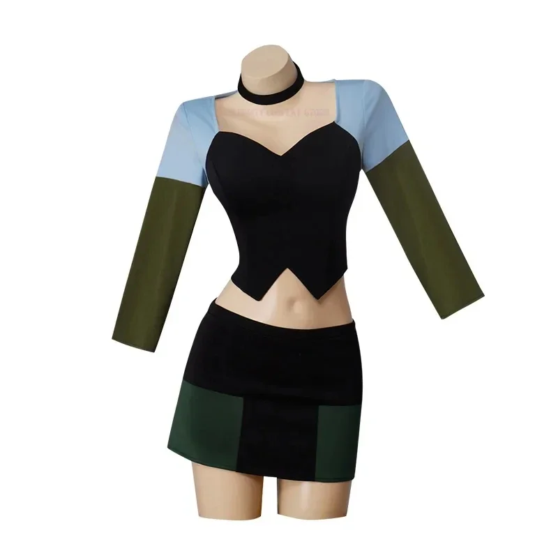 أزياء الهالوين لعام 2025 de Cosplay Total Drama Island Gwen، Haut Court et Mini jupes، مجموعة كاملة من Tenues de carnaval