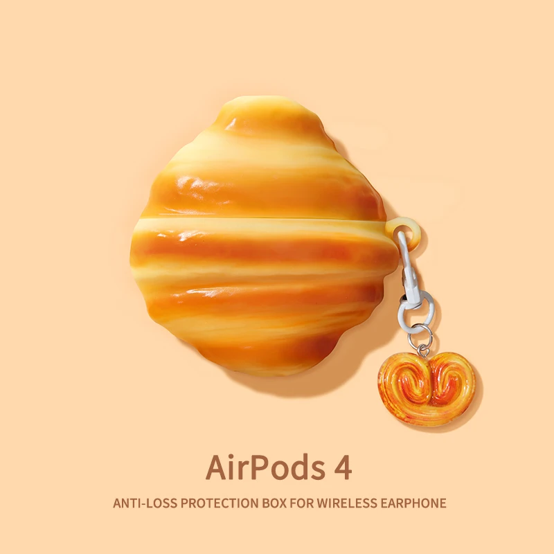 Apple AirPods 4 1 2 3 세대 커버 Pro 2세대 에어 포드 보호용 토스트 빵 도넛 초콜릿 쿠키 케이스