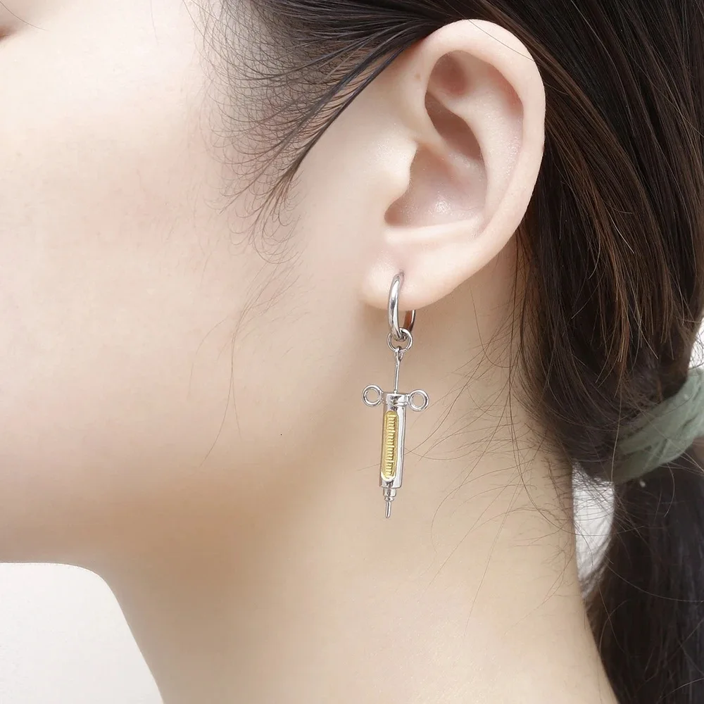 الفيلم الإنجليزية المريض موضوع القرط مجوهرات خمر حقنة شكل المينا سبائك معدنية تأثيري الدعائم اكسسوارات #3