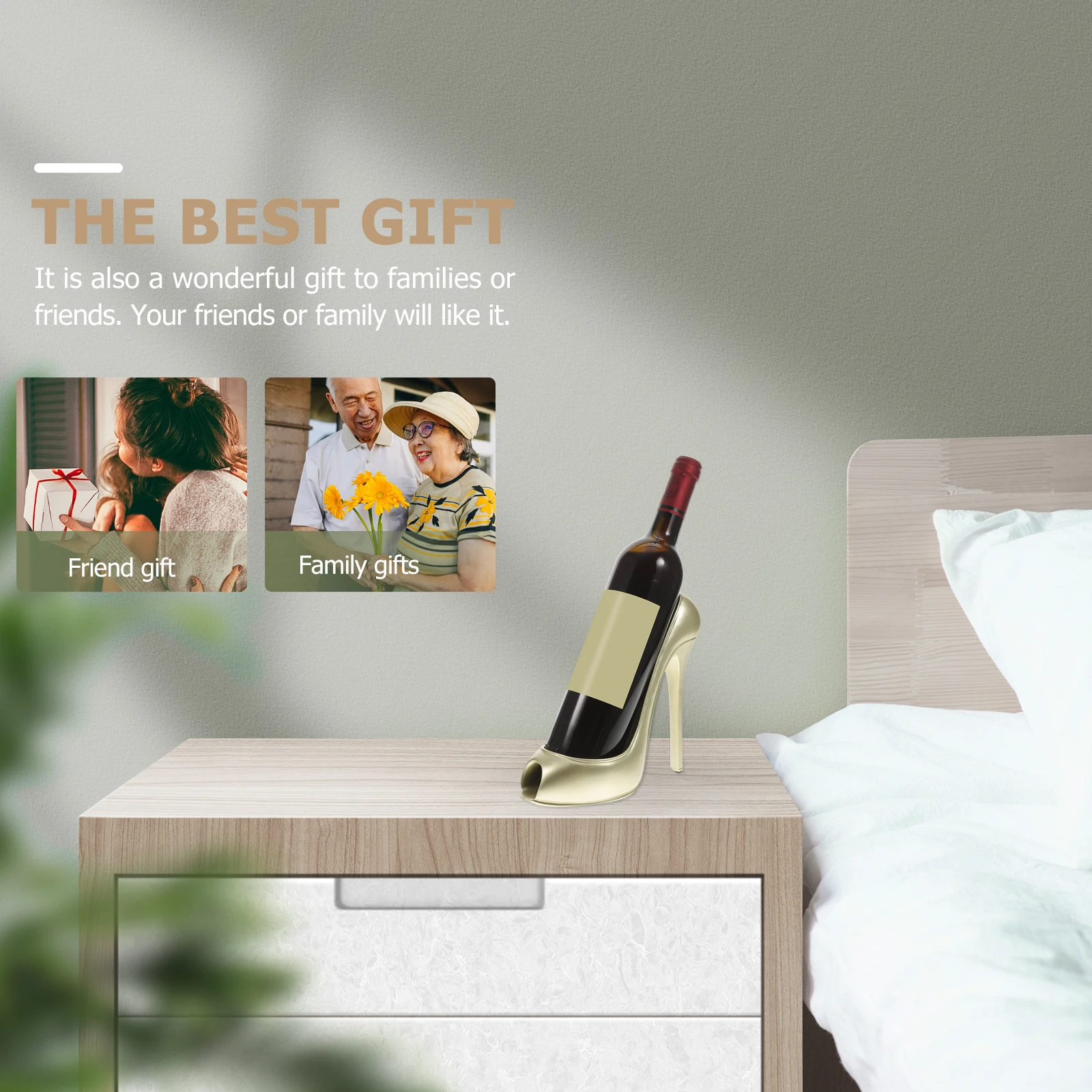 

High Heel Wine Rack Resin Craft Decorative Bottle Holder Creative Shoe Modeling Storage Shelf For Home Bar Restaurant