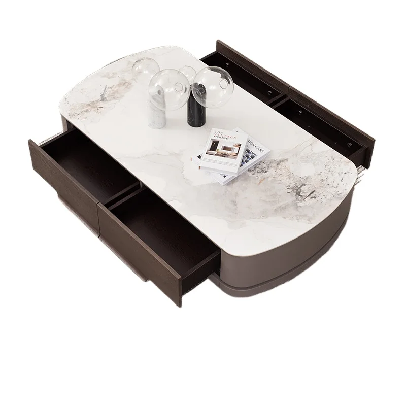 

Modern light luxury simple rock slab coffee table