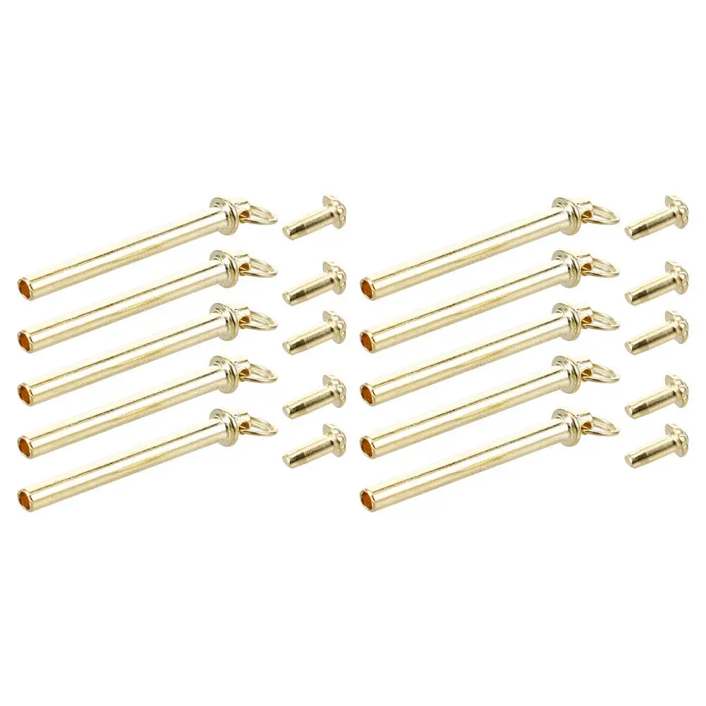 10Set Folding Fan Rivet Nail Nut Repair Kit Handheld Shaft Replacement Fastener DIY Bamboo Paper Fan Accessories Gold Finish