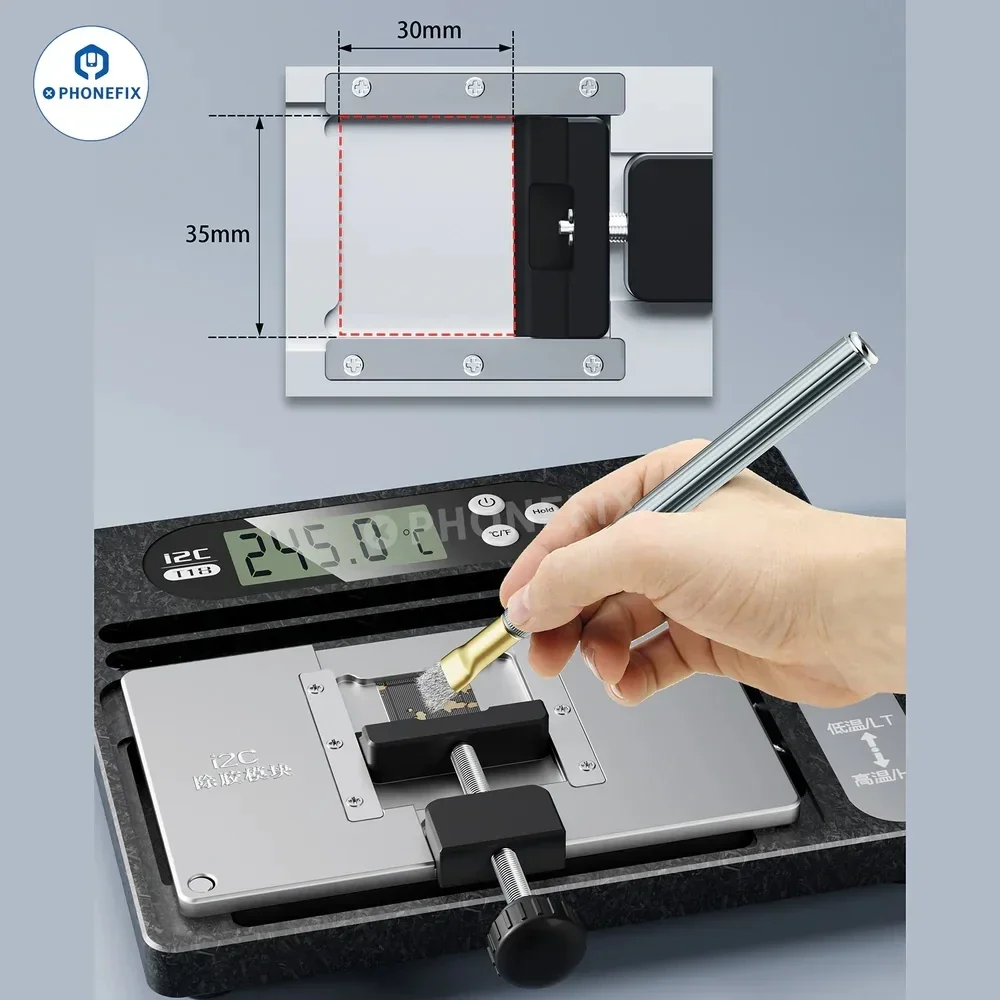 I2C IHeater T18 Motherboard PCB Pre-heating Layered Desoldering Platform Glue Removal Station for IPhone X-15ProMax Repair Tool