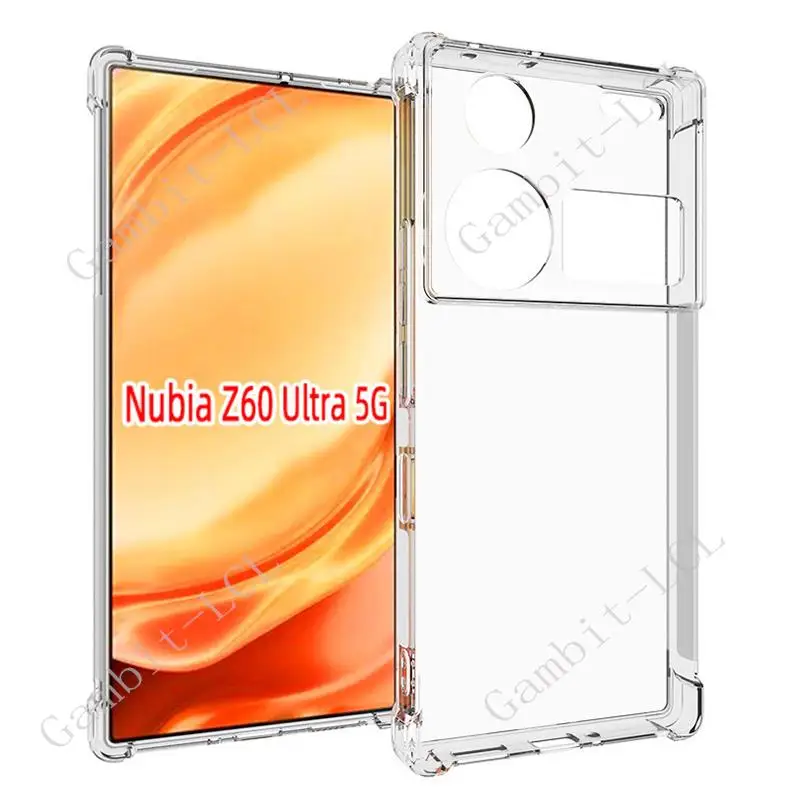 Anti-Falling Case For ZTE Nubia Z60 Ultra Soft Silicone TPU Original Shockproof Back Cover NubiaZ60Ultra Z60Ultra NX721J Shell